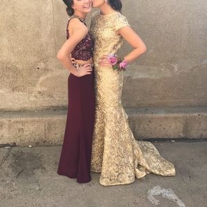 Gold sparkly Prom dress!!